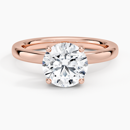 Sydney Perfect Fit Hidden Halo 2mm Diamond Ring - Round Center Stone