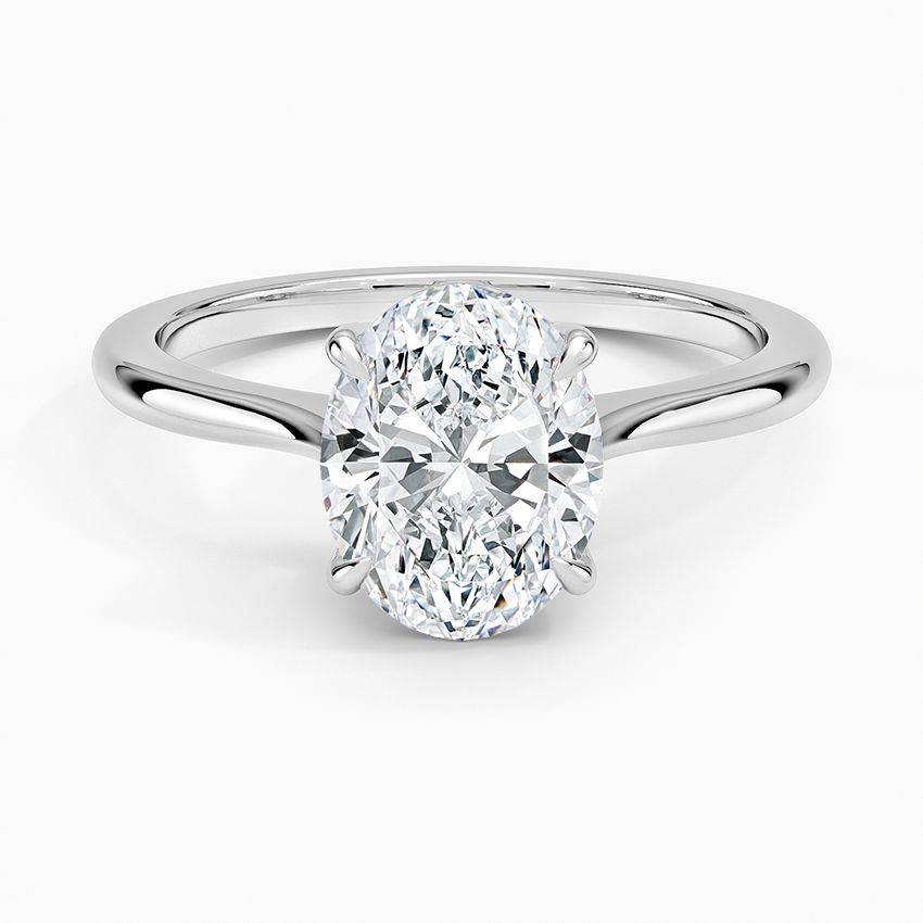 Elle Solitaire Ring - Oval Center Stone