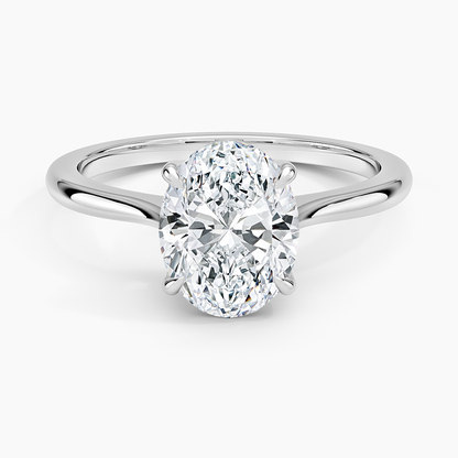 Elle Solitaire Ring - Oval Center Stone
