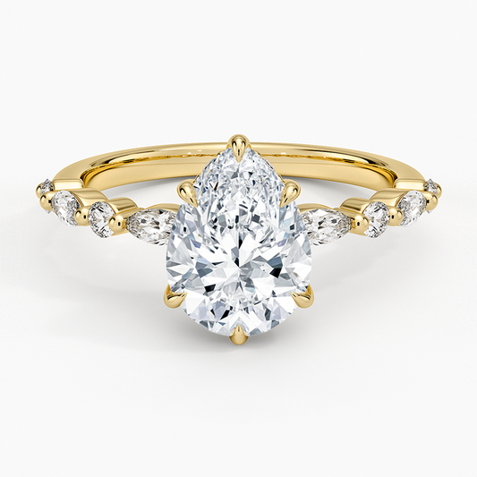 Versailles Hidden Halo Diamond Ring (2/5 ct. tw.) - Pear Center Stone