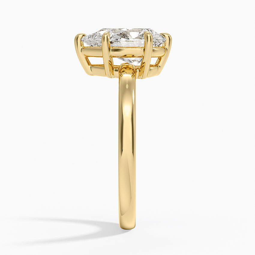 Dara Low-Profile Solitaire Ring - Pear Center Stone