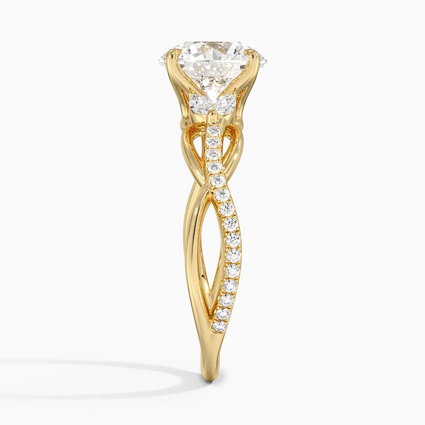 Garland Diamond Ring - Round Cut Center Stone