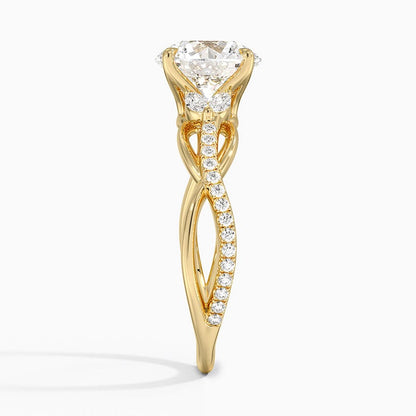Garland Diamond Ring - Round Cut Center Stone
