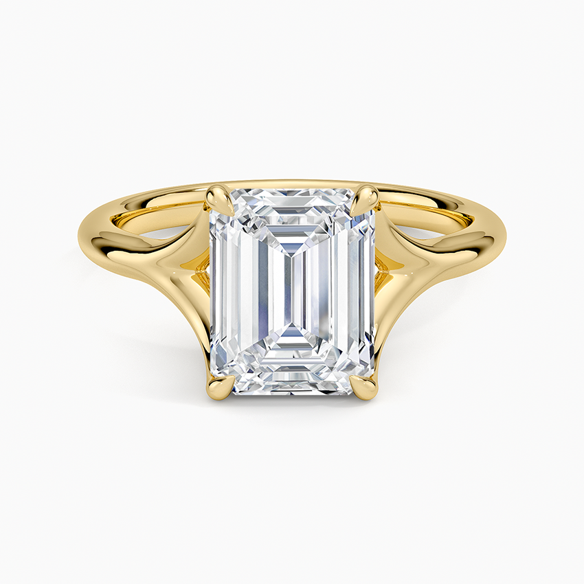Reverie Solitaire Ring - Emerald Cut Center Stone