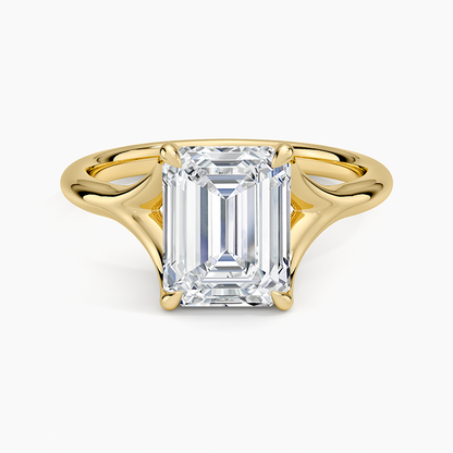 Reverie Solitaire Ring - Emerald Cut Center Stone