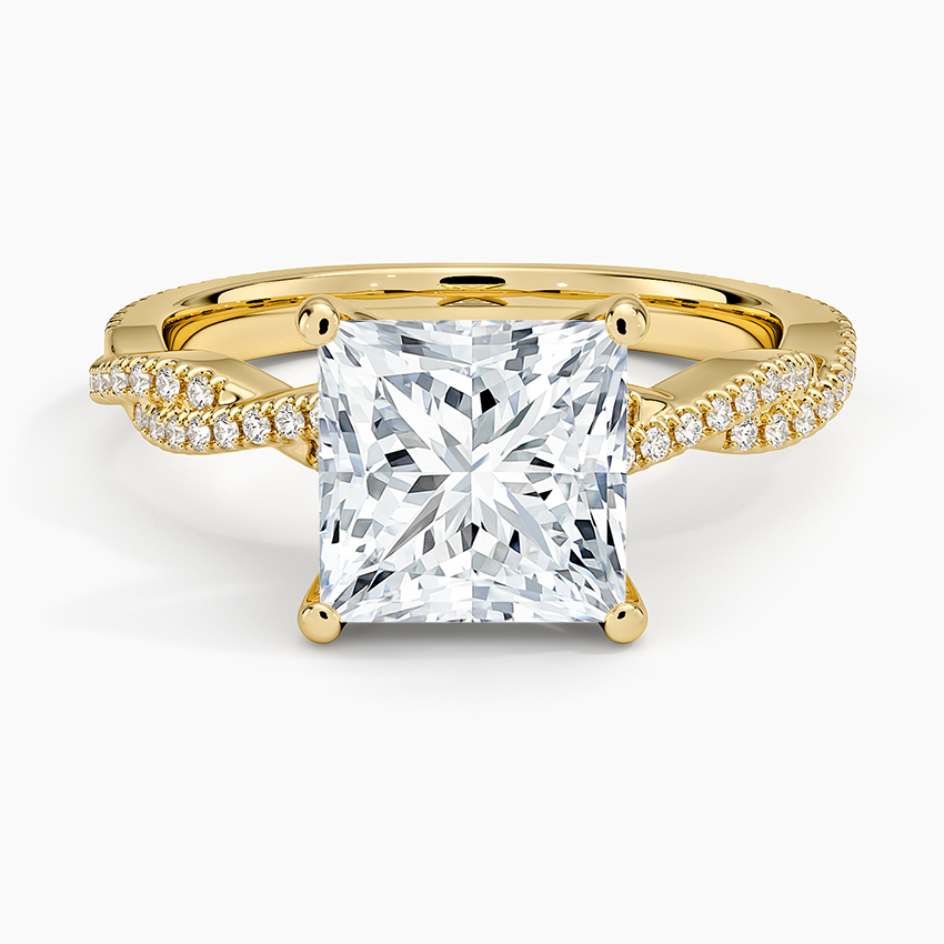 Petite Luxe Twisted Vine Diamond Ring (1/4 ct. tw.) - Princess Cut Center Stone