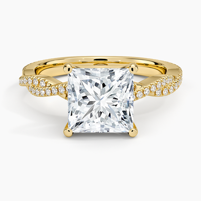 Petite Luxe Twisted Vine Diamond Ring (1/4 ct. tw.) - Princess Cut Center Stone