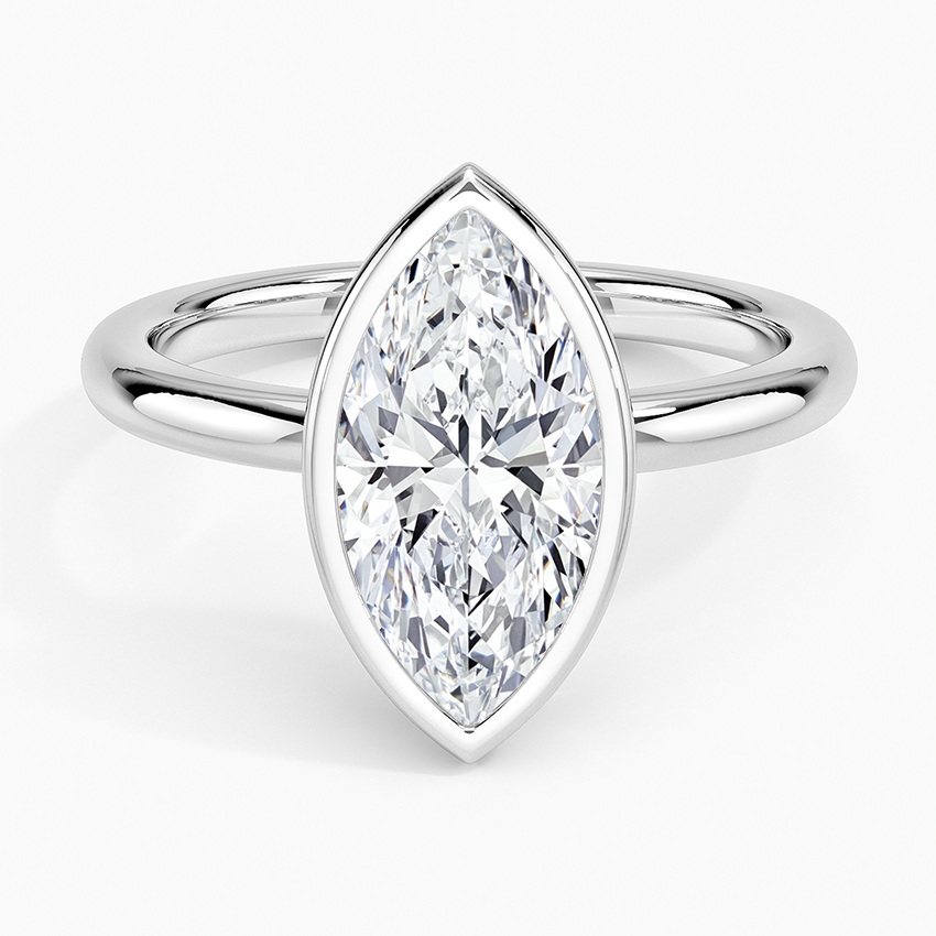 Julietta Bezel Solitaire Ring - Marquise Center Stone