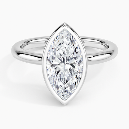 Julietta Bezel Solitaire Ring - Marquise Center Stone