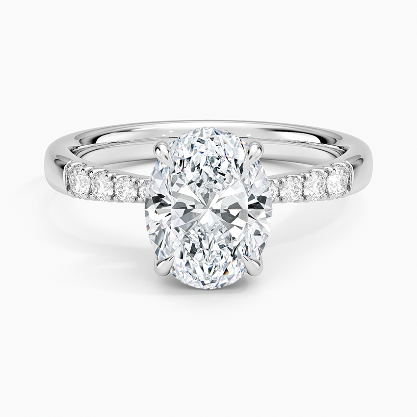Bella Hidden Halo Diamond Ring (1/5 ct. tw.) - Oval Center Stone