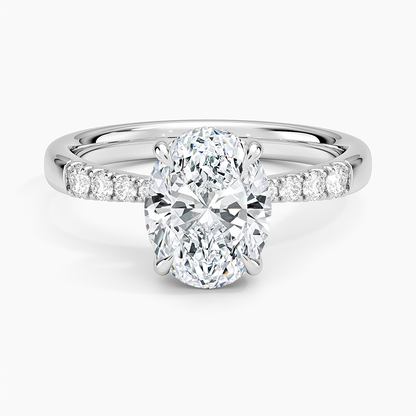 Bella Hidden Halo Diamond Ring (1/5 ct. tw.) - Oval Center Stone
