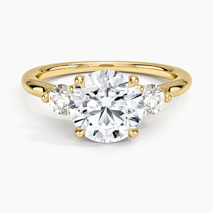 Freesia Three Stone Diamond Ring (1/3 ct. tw.) - Round Cut Center Stone