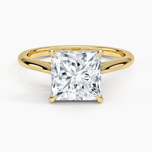 Dawn 1.5mm Diamond Ring - Princess Cut Center Stone