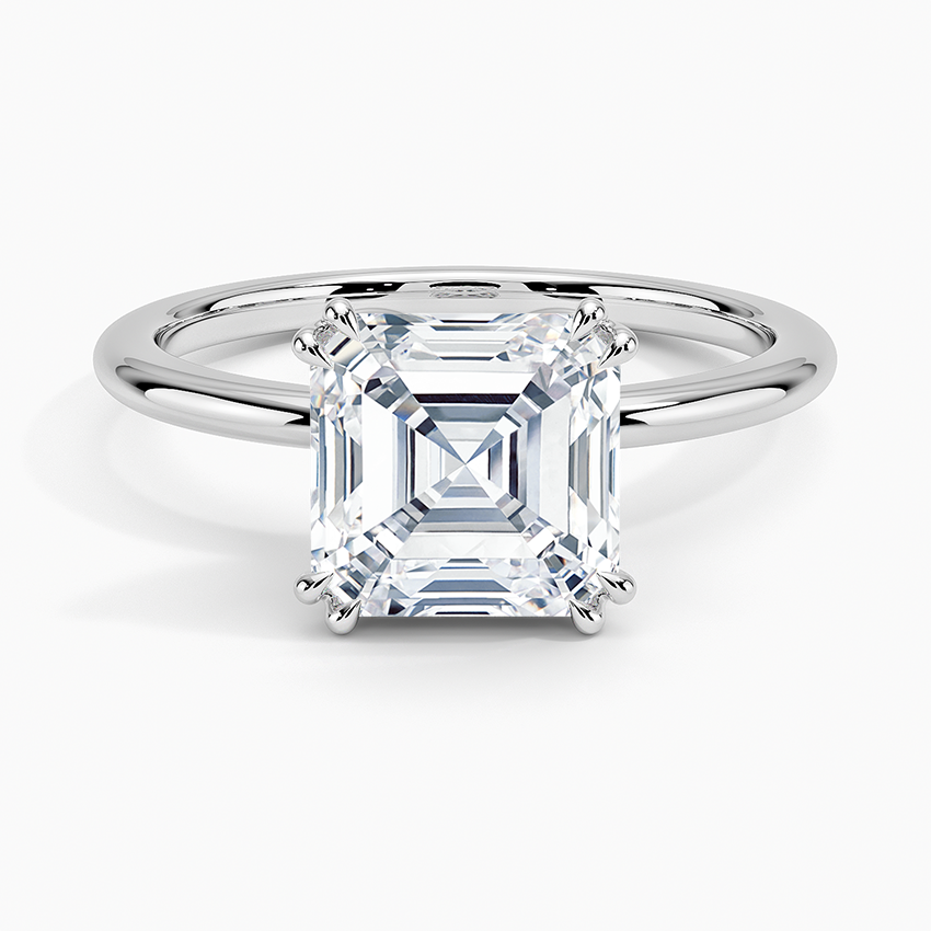 Aveline Solitaire Ring - Asscher Cut Center Stone