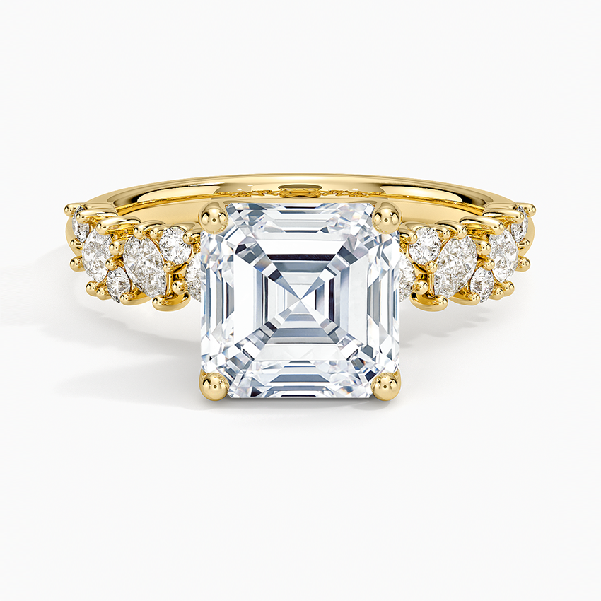 Olivetta Diamond Ring - Asscher Cut Center Stone