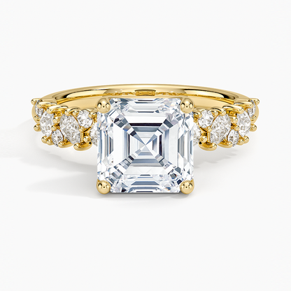 Olivetta Diamond Ring - Asscher Cut Center Stone