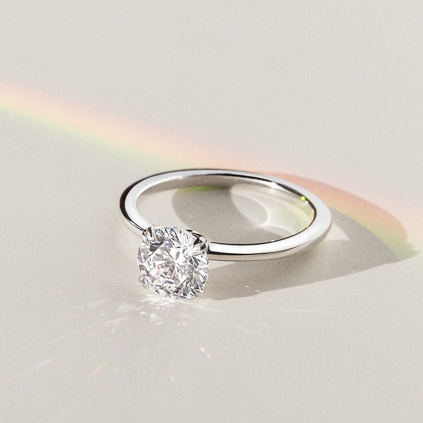 Aveline Solitaire Ring - Princess Cut Center Stone