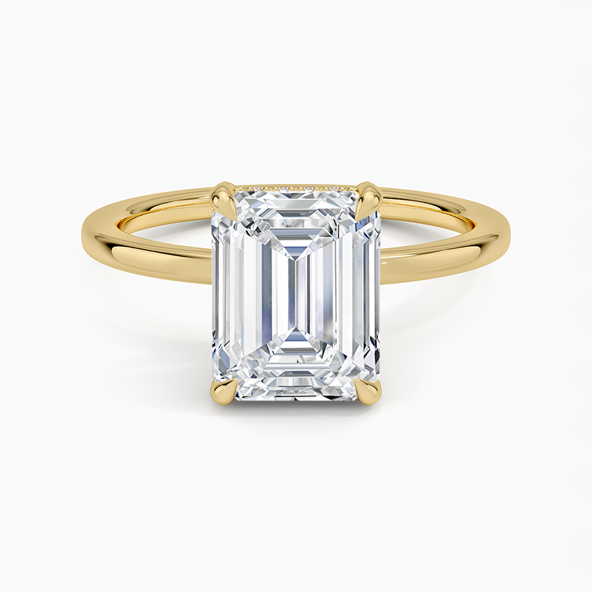 Lumiere 1.5mm Diamond Ring - Emerald Cut Center Stone
