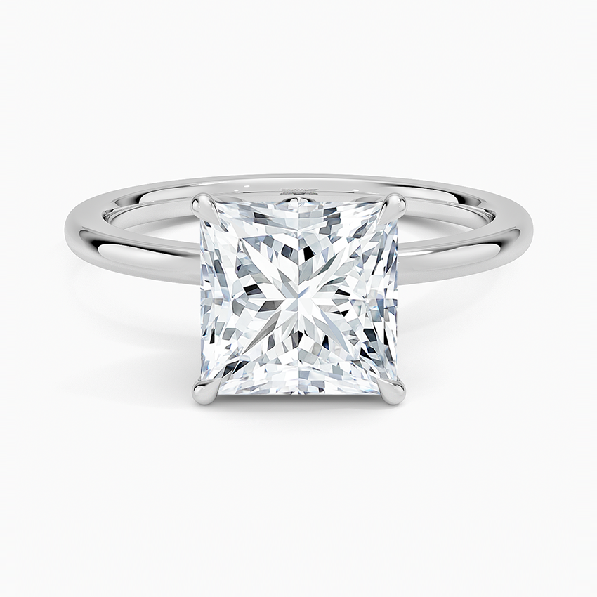 Petal 1.5mm Diamond Ring - Princess Cut Center Stone