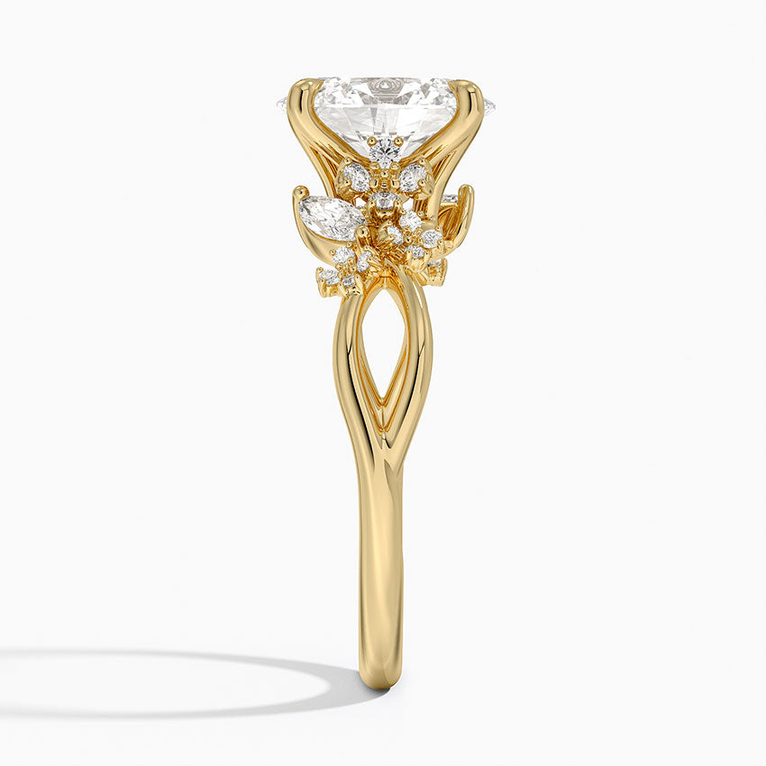 Summer Blossom Diamond Ring (1/4 ct. tw.) - Oval Cut Center Stone