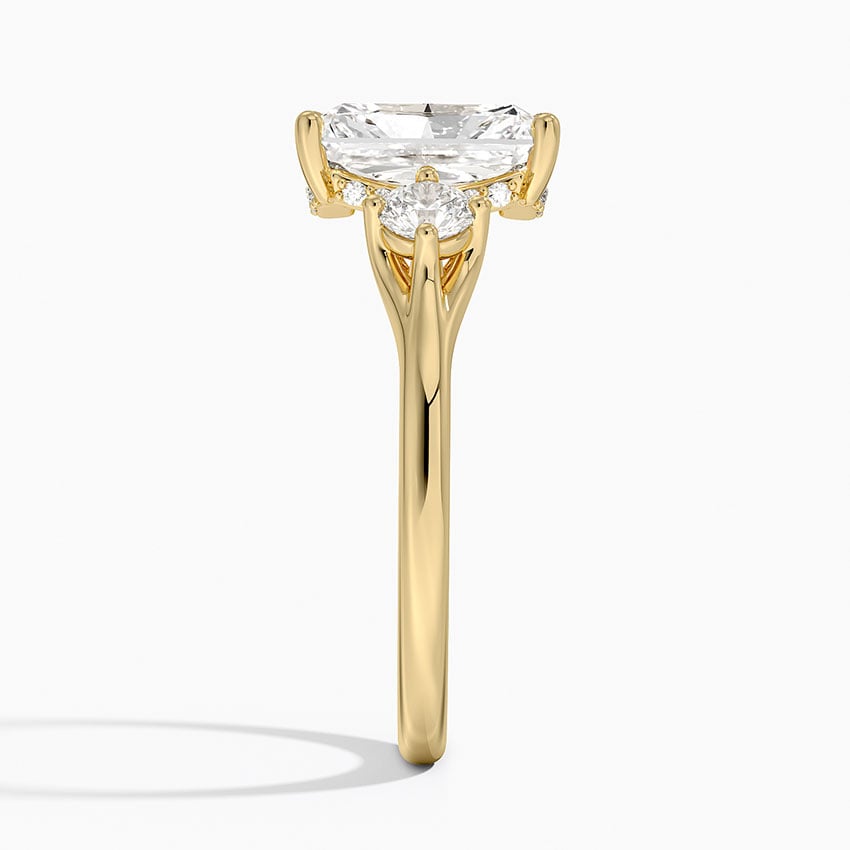 Luxe Floating Three Stone Diamond Ring (1/3 ct. tw.) - Radiant Cut Center Stone