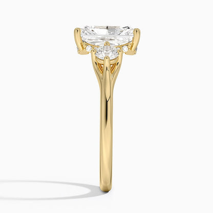 Luxe Floating Three Stone Diamond Ring (1/3 ct. tw.) - Radiant Cut Center Stone