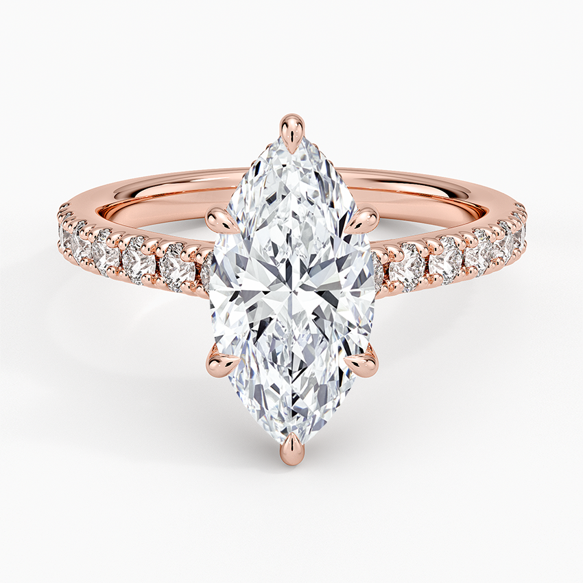 Grand Lissome Diamond Ring - Marquise Center Stone