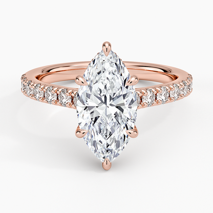 Grand Lissome Diamond Ring - Marquise Center Stone