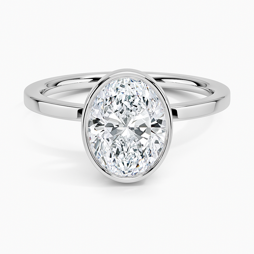 Noemi Bezel Ring - Oval Center Stone