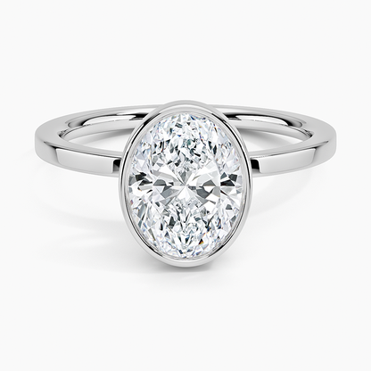 Noemi Bezel Ring - Oval Center Stone