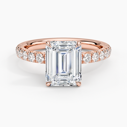 Luxe Amelie Diamond Ring (3/8 ct. tw.) - Emerald Cut Center Stone