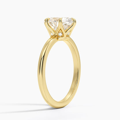 Esme Hidden Halo Diamond Ring - Oval Center Stone