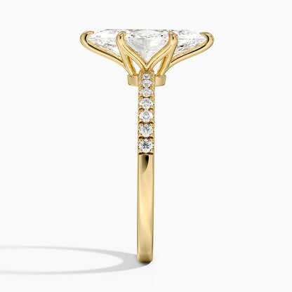 Bliss Six-Prong Diamond Ring (1/6 ct. tw.) - Marquise Center Stone