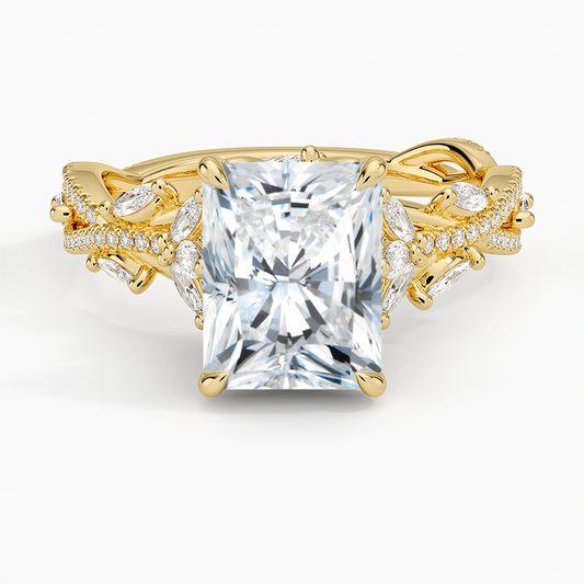 Luxe Secret Garden Diamond Ring (3/4 ct. tw.) - Radiant Cut Center Stone