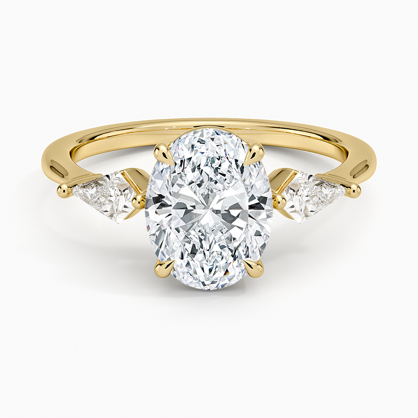 Luxe Cometa Three Stone Diamond Ring (1/3 ct. tw.) - Oval Center Stone