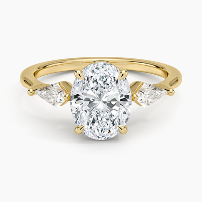 Luxe Cometa Three Stone Diamond Ring (1/3 ct. tw.) - Oval Center Stone
