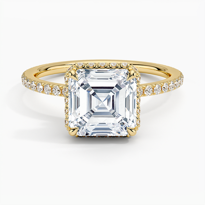 Gala Diamond Ring - Asscher Cut Center Stone