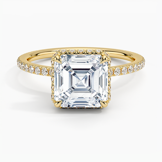 Gala Diamond Ring - Asscher Cut Center Stone