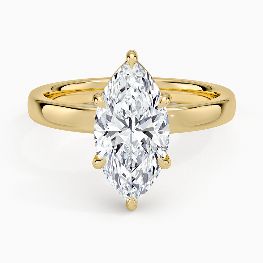 Fairmined Perfect Fit Solitaire 2.5mm Ring - Marquise Cut Center Stone