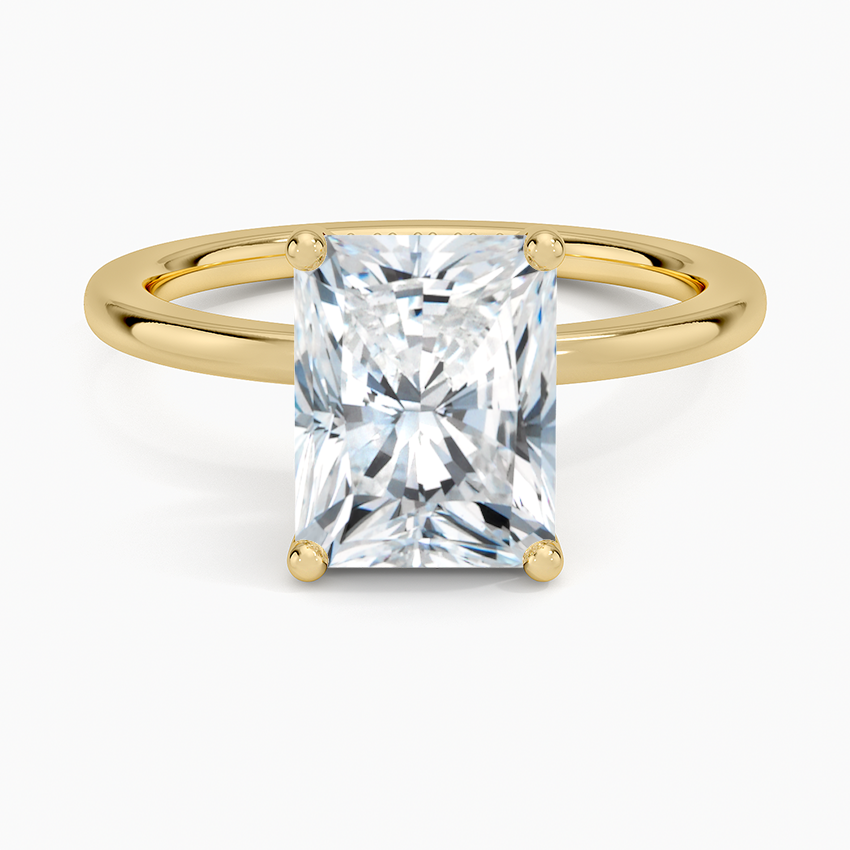 Sydney Perfect Fit Hidden Halo Diamond Ring - Radiant Cut Center Stone
