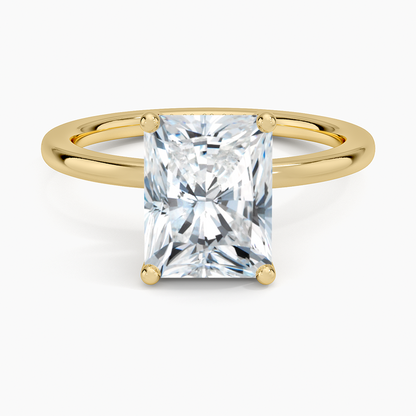 Sydney Perfect Fit Hidden Halo Diamond Ring - Radiant Cut Center Stone
