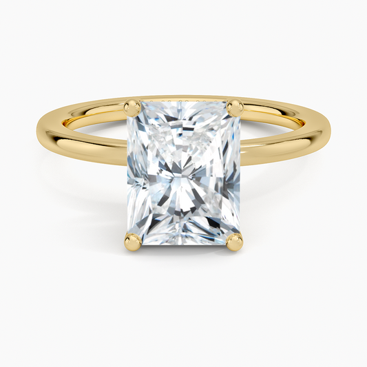 Sydney Perfect Fit Hidden Halo Diamond Ring - Radiant Cut Center Stone