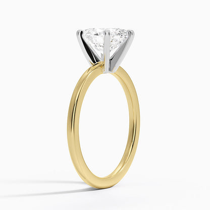 Six-Prong Petite Comfort Fit 1.5mm Solitaire Ring - Oval Center Stone