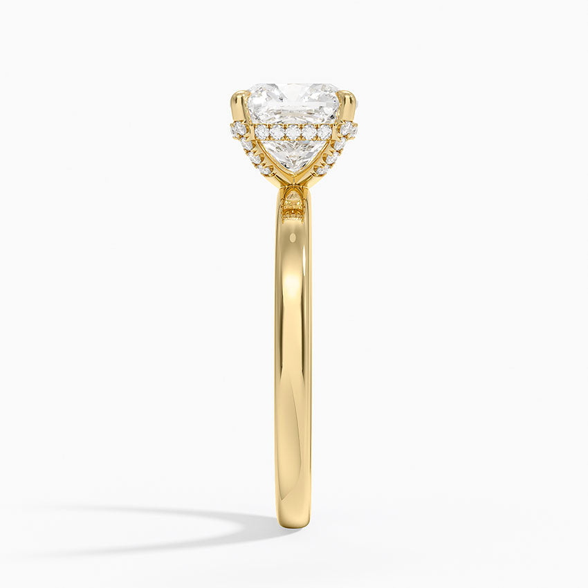 Lumiere 2mm Diamond Ring (1/8 ct. tw.) - Old Mine Cut Center Stone