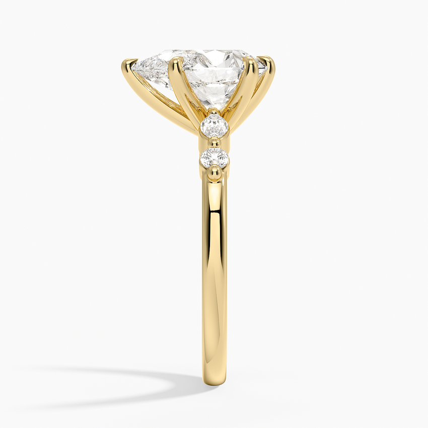 Versailles One-Quarter Coverage Diamond Ring - Pear Center Stone