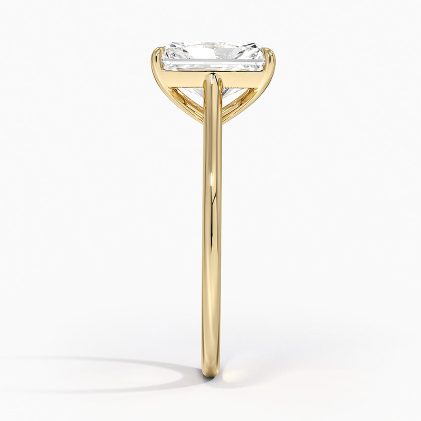 1.4mm Provence Solitaire Ring - Radiant Cut Center Stone