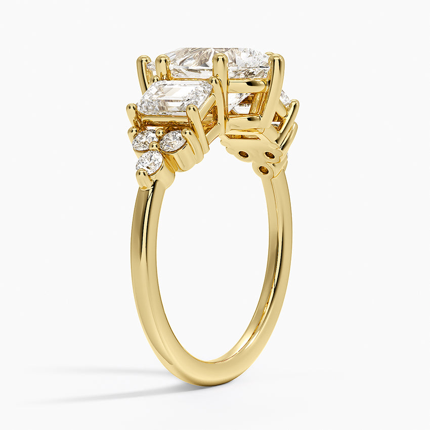 Sabine Cluster Diamond Ring (1 ct. tw.) - Pear Center Stone