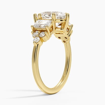 Sabine Cluster Diamond Ring (1 ct. tw.) - Pear Center Stone