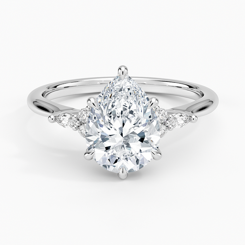Nadia Perfect Fit Diamond Ring - Pear Center Stone