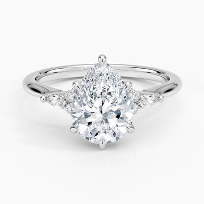 Nadia Perfect Fit Diamond Ring - Pear Center Stone